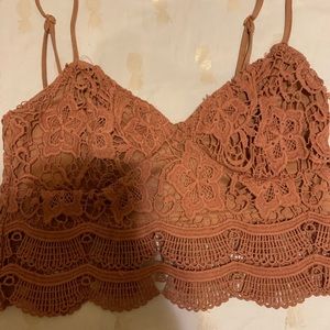 Kylie and Kendall lace crop top